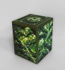 Green 3D-printed Commander deck box featuring original nature-inspired artwork.