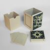 White Commander deck box components showing the separate lid and removable card holder
